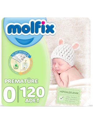 Molfix Prematüre 0 Beden Çocuk Bezi 120 Adet
