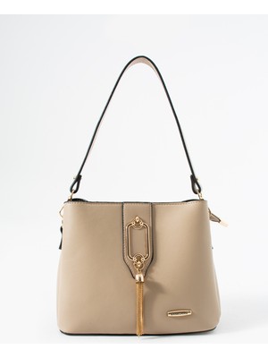 Sanmorris Gold Detaylı 3 Bölmeli Omuz Ve Çapraz Çanta