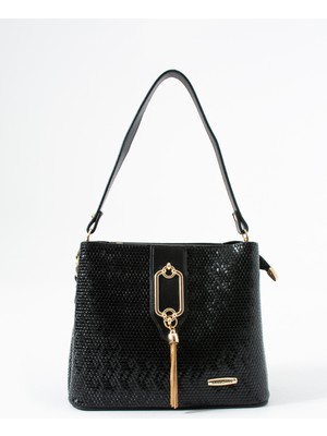 Sanmorris Gold Detaylı 3 Bölmeli Omuz Ve Çapraz Çanta