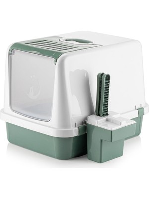 Handy Plast COMFY-10A Aksesuarlı Kapalı Kedi Tuvaleti