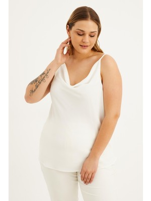 Myline Astarlı Degaje Yaka Bluz