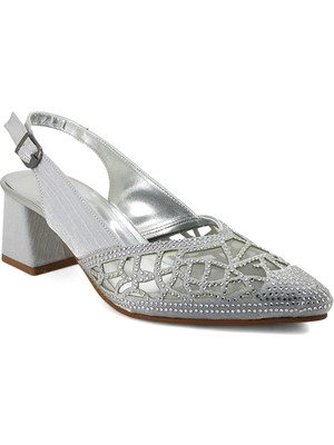 Beety 921 25KA Kadın Abiye Ayakkabı Gümüş