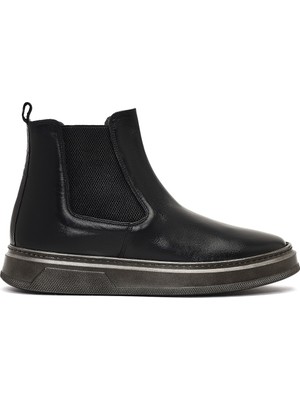 Derimod Erkek Siyah Kalın Tabanlı Deri Chelsea Bot 25WFD655118