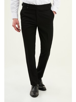 MCR Düz Super Slim Fit Kemer Detaylı Tokalı Erkek Pantolon