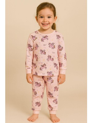 Kız Çocuk Unicorn Desenli Pijama Takımı
