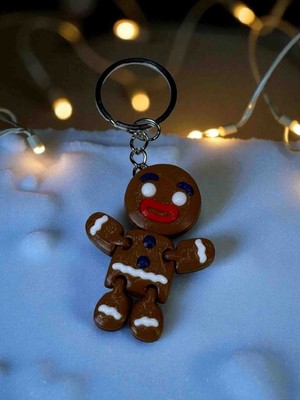 Sfenks. Kurabiye Adam Temalı Yılbaşı Anahtarlık