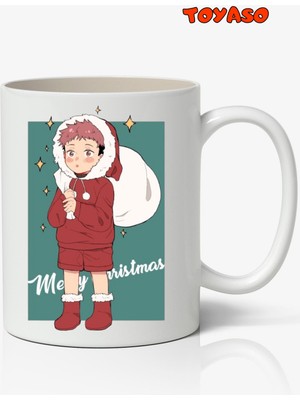 Toyaso Jujutsu Kaisen Itadori Yuji Yılbaşı Christmas Anime Beyaz Kupa Bardak Sevgiliye Arkadaşa Hediye 02