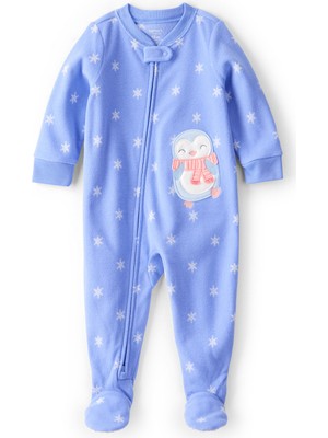 Carter's Kız Bebek Mavi Polar Tulum