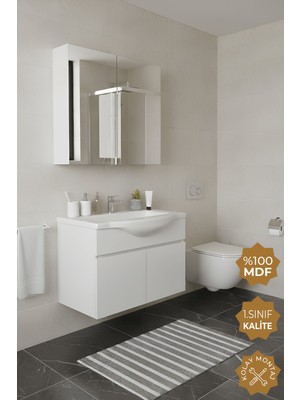 Teta Home Kahire 65 Cm Mdf Banyo Dolabı Seti