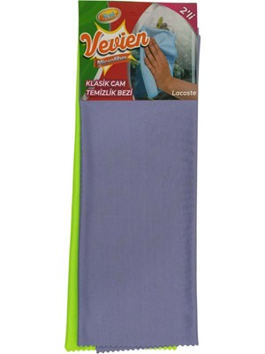 Microfiber Lacoste Klasik Cam Temizlik Bezi | 2'li 40X50 cm