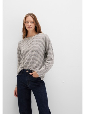 Mavi Bisiklet Yaka Çizgili T-Shirt 1613600-91236