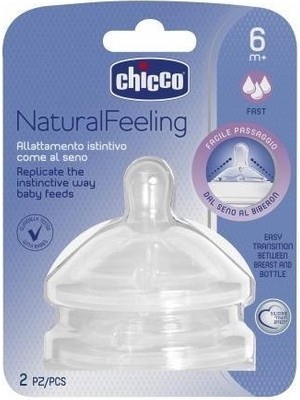 Chicco Naturalfeeling Biberon Emziği 6 Ay+ Hızlı Akış 2li