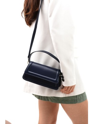 Moi Siyah Kadın Şık Tasarım Çıtçıtlı Ayarlanabilir Askılı El, Kol ve Omuz Çantası U:10 E:21 G:7 cm