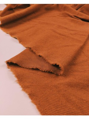 Kumaş Parça Turuncu Renkte Jakarlı Örme (En 125 cm x Boy 100 Cm)