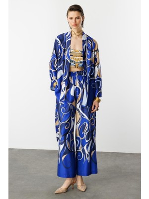 Accort Beli Lastikli Saten Pantolon-Sax