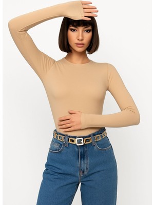 Noa Noa Kadın File Dokulu Uzun Kollu Bluz – Hafif & Cesur Stil