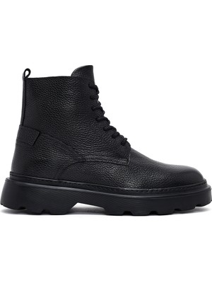 Derimod Erkek Siyah Fermuarlı Kalın Tabanlı Deri Bot 25WFD6857FT