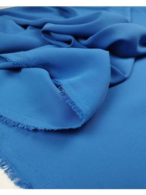 Kumaş Parça Mavi Renkte Krep Şifon (En 140 cm x Boy 115 Cm)