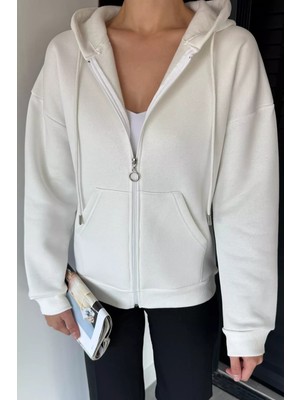 Gülseli Kadın Üç Iplik Şardonlu Kapüşonlu Sweatshirt P-00019011