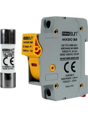 Mexxsun 32 Ah 1000 V Dc Sigorta + Sigorta Yuvası