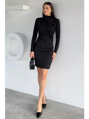 Gülseli Kadın Drapeli Kısa Elbise P-00018528