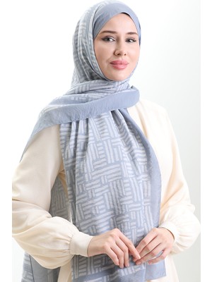 Karaca Doğal Elyaf Şal 82008-18 Gri Gümüş Gri