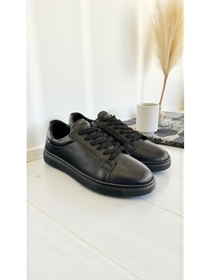 Eforia 25122 Siyah Hakiki Deri Tam Ortopedik Casual Günlük Erkek Ayakkabı