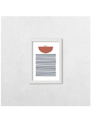 Tuffy Design Minimal Tasarım 1 Çerçeveli Tablo - 13X18 cm Beyaz