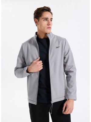 Reebok Cn 10901 Bast Softshell Gri Regular Fit Düz Erkek Zip Ceket