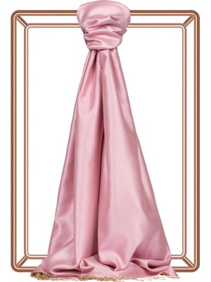 İpekevi Ipekevi Çift Taraflı Ipek Şal Şeker Pembe