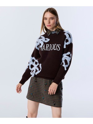 Twist SLOGAN NAKIŞLI KAZAK TW6250050258074