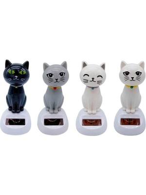 Alvo Store Güneş Enerjili Sallanan Kedi Figürü