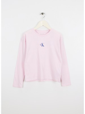 Calvin Klein Baskılı Pembe Kız Çocuk T-Shirt IG0IG02135TDI