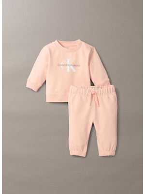 Calvin Klein Baskılı Erkek Çocuk Ekru Sweatshırt IB0IB02524PGB