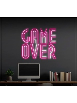 Game Over Yazılı Neon Tabela