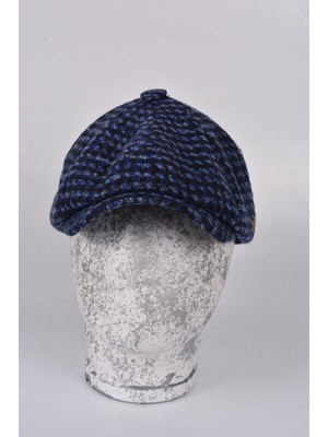 mercantoptan Kışlık 8 Parca Hakiki Yün Desenli Model Peaky Blinders  Kasket Şapka