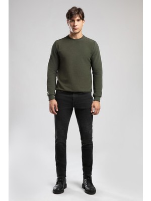 Lee Cooper Jack Orta Bel Dar Kesim Dar Paça Gri Erkek Jean Pantolon