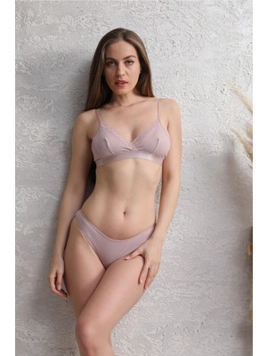 Modellife PAMUKLU FİTİLLİ ŞIK B KAP SEKSİ BRALET TAKIM