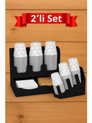 Tivivor Çay Kahve Karton Bardaklık Standı 2li Set Tüm Bardaklar ile Uyumlu