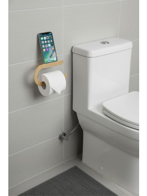 Grandmix Modern Tuvalet Kağıtlığı Cep Telefonu Standlı Rulo Tutucu