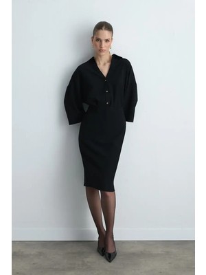 Gusto Krep Kalem Etek - Siyah