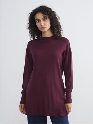 LC Waikiki Yeni Sezon Dik Yaka Kadın Triko TUNIK_8684685195446