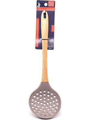 Kavalye Mila Ahşap Saplı Silikon Kevgir 3 Adet