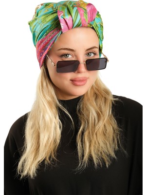 Hürrem Bone Yağ Yeşili Pratik Hazır Geçmeli Tesettür Bone Ipek Desenli 2410_36