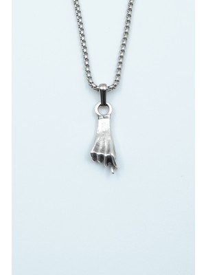 IDR Nah El Hareketi Gümüş Kaplama Örme Zincir Kolye