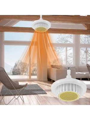 Istıcılı, Kumandalı, 3 Işık Modlu LED Ampul Isıtıcı LED Avize Ortam Isıtan 36 Watt 3900 Lümen Ampul