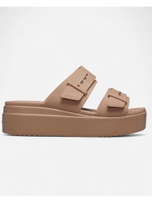 Crocs 207431-BROOKLYN Buckle Zq9-Latte Kadın Terlik