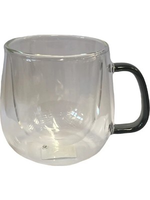 Bsre Çift Cidarlı Cam Kupa Gri Renk