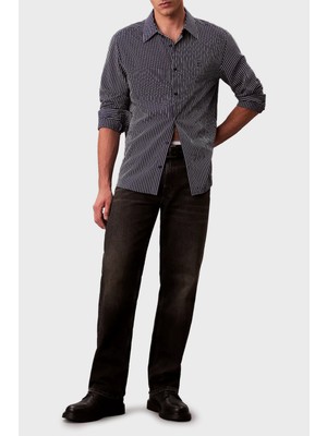 Calvin Klein Pamuklu Straight Fit Normal Bel Düz Paça Jeans LV04RD724G01G Erkek Kot Pantolon LV04RD724G 01G