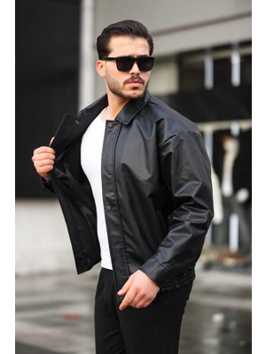 Classics Men Claassics Men Erkek Oversize Suni Deri Oversize Bomber Ceket - 7443